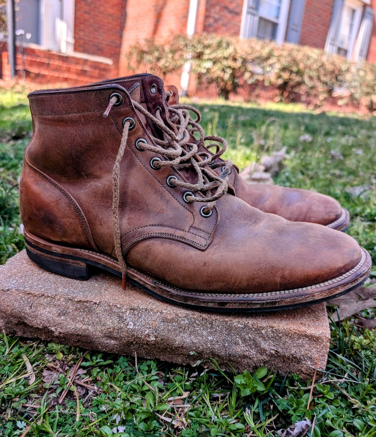 Photo by SIDO on March 1, 2025 of the Viberg Service Boot in Maryam Toscanello TPR Horsebutt.