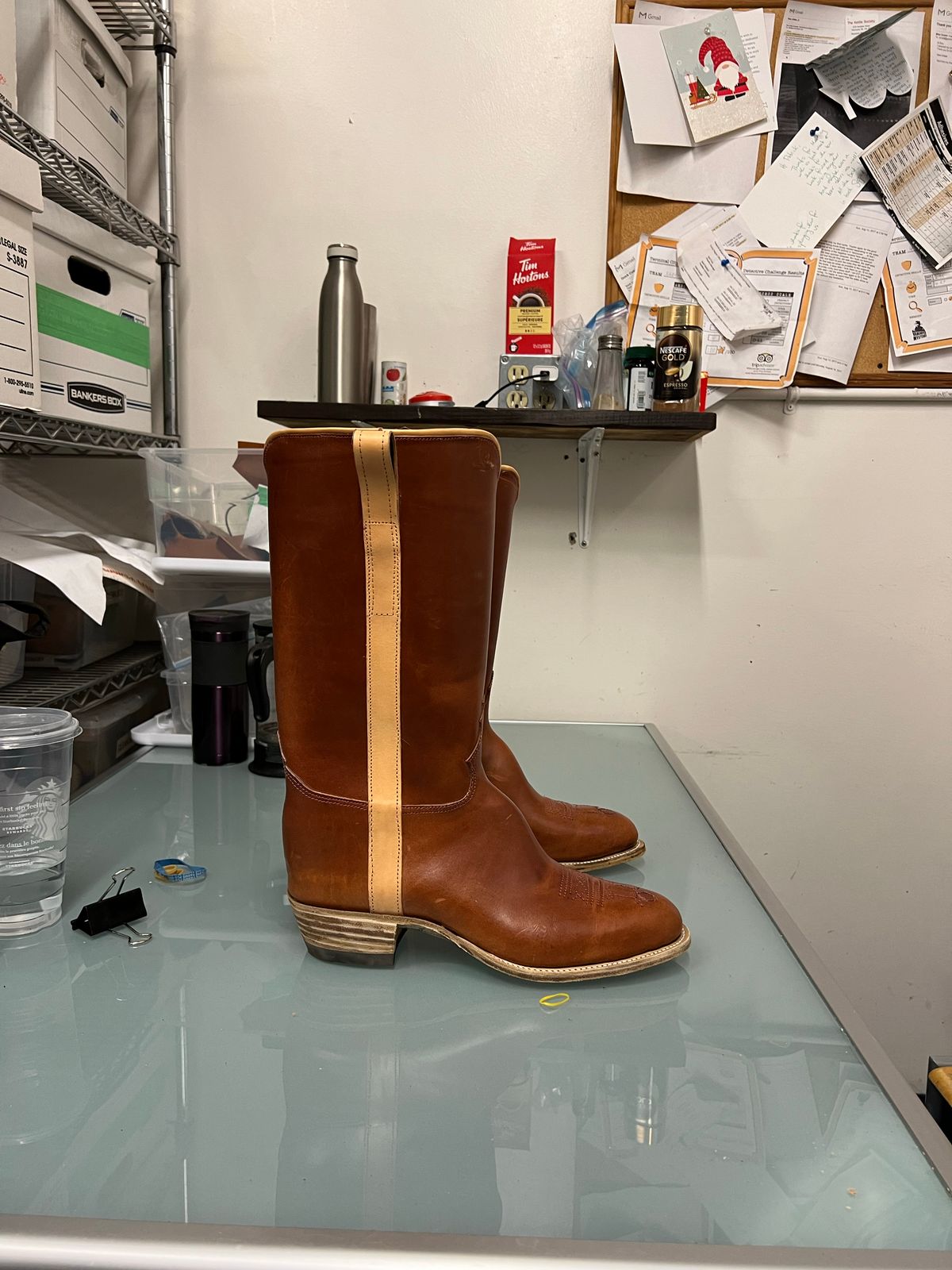 Photo by Tillman on November 6, 2022 of the Self-Made Unknown Model in Conceria Puccini Attilio Cognac Maremma.
