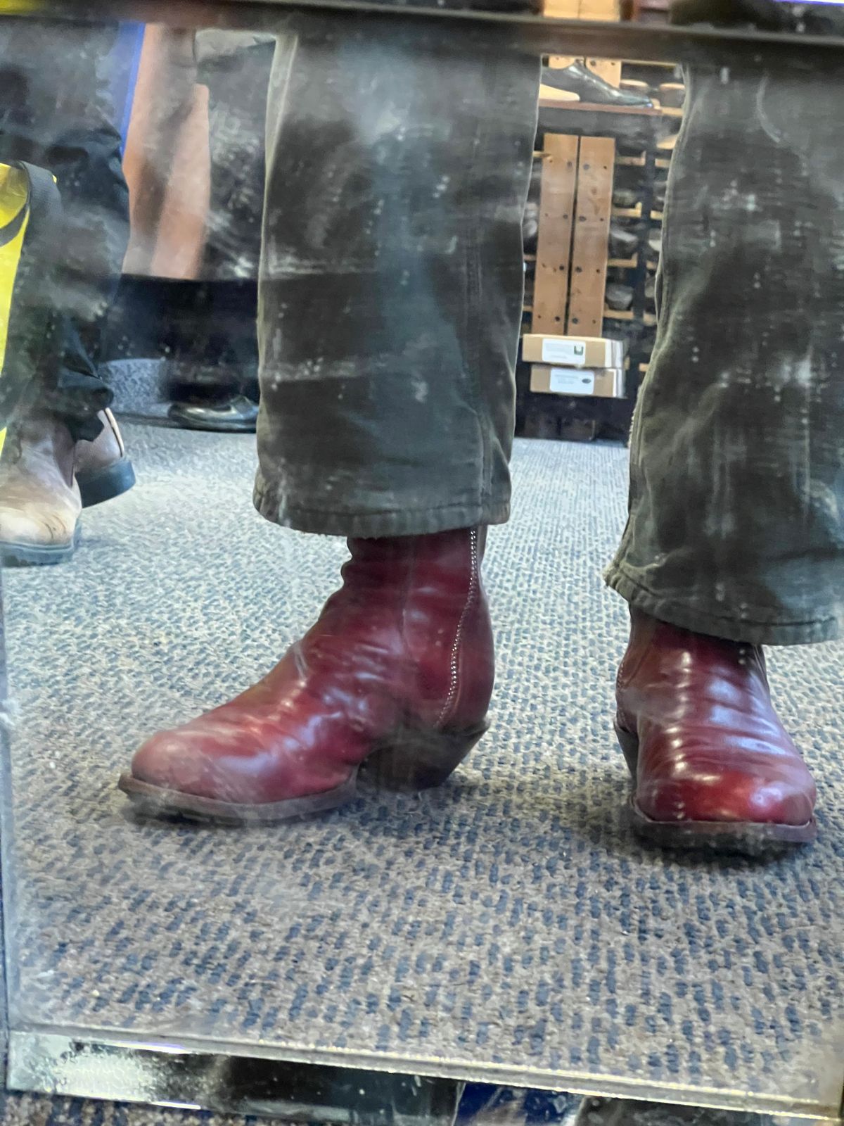 Photo by Tillman on December 3, 2025 of the Self-Made Custom Model in Conceria Puccini Attilio Red Maremma.