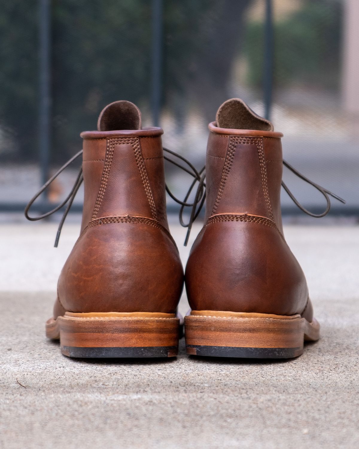 Photo by stitchedsoles on October 3, 2022 of the Viberg Service Boot BCT in Maryam Brown Horsebutt.