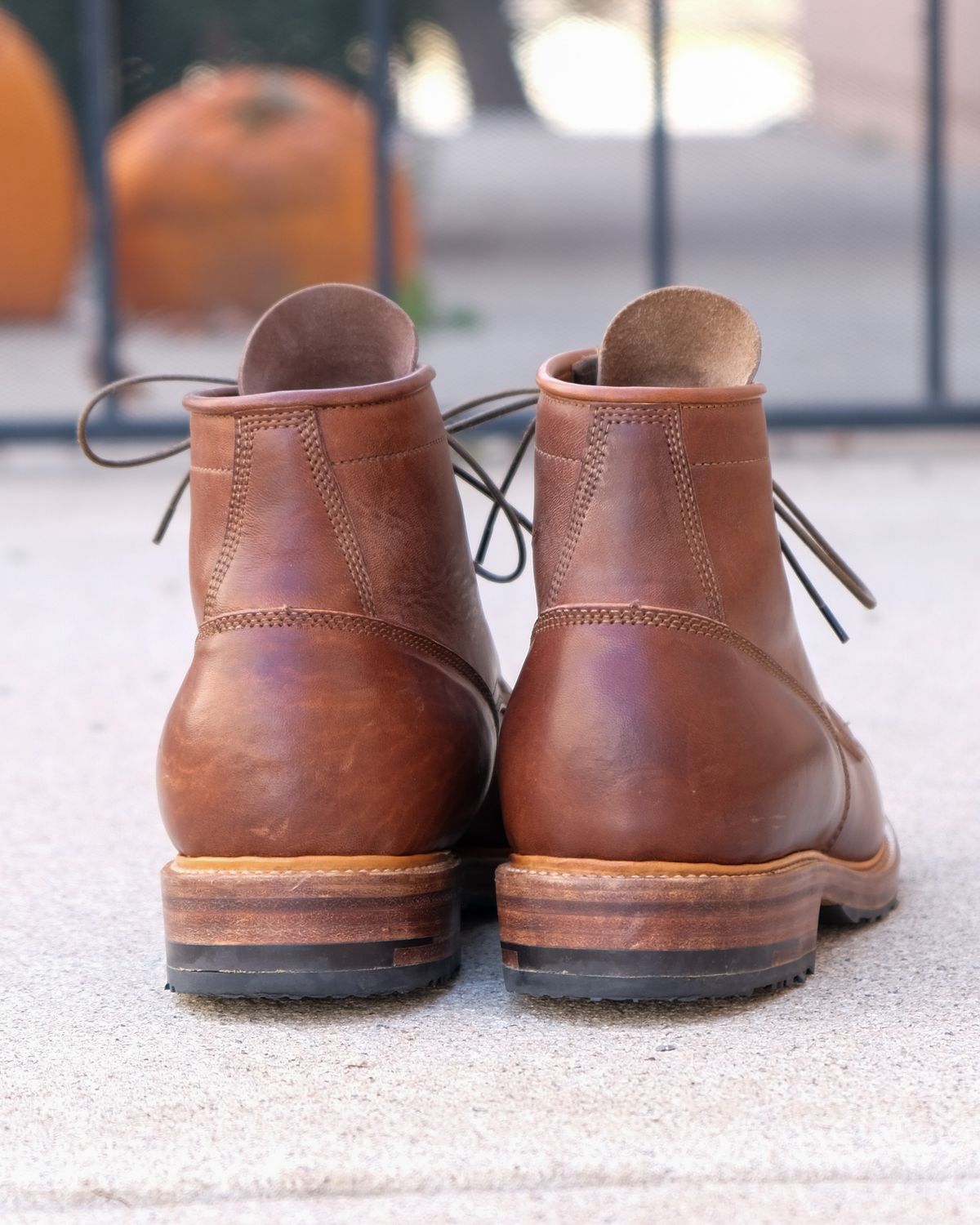Photo by stitchedsoles on November 5, 2022 of the Viberg Service Boot BCT in Maryam Brown Horsebutt.