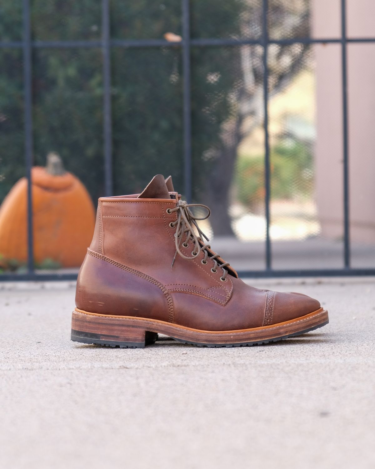 Photo by stitchedsoles on November 5, 2022 of the Viberg Service Boot BCT in Maryam Brown Horsebutt.