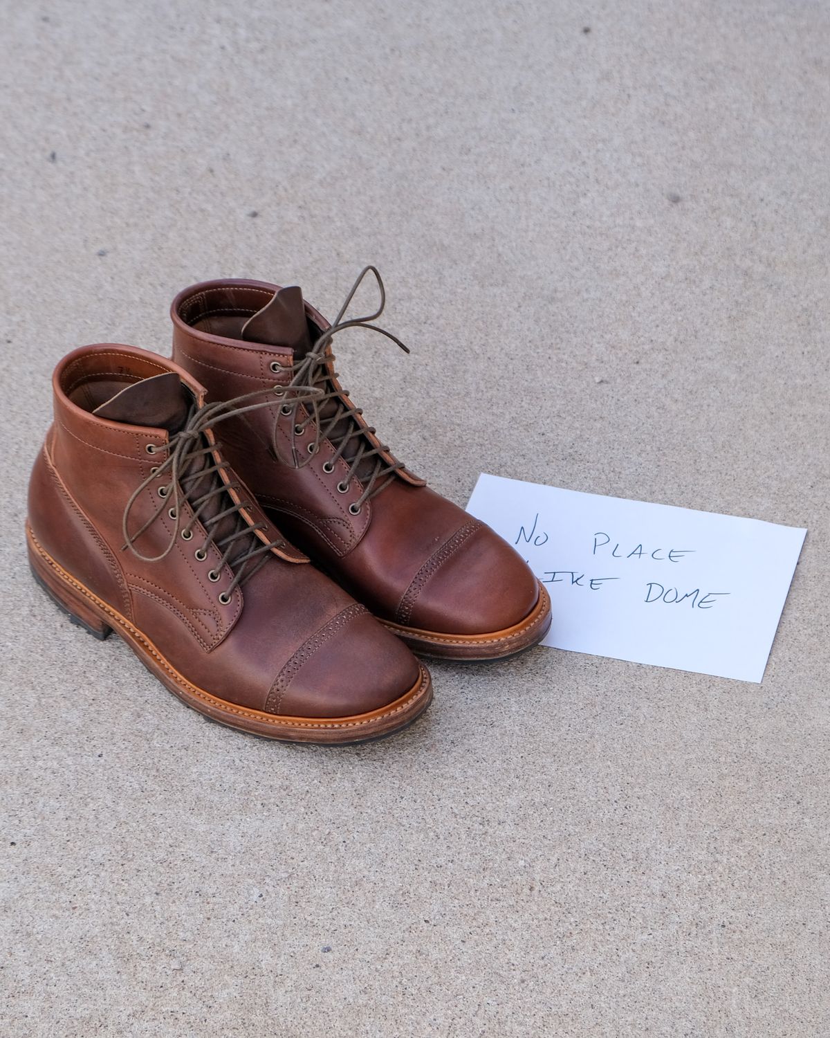 Photo by stitchedsoles on November 5, 2022 of the Viberg Service Boot BCT in Maryam Brown Horsebutt.