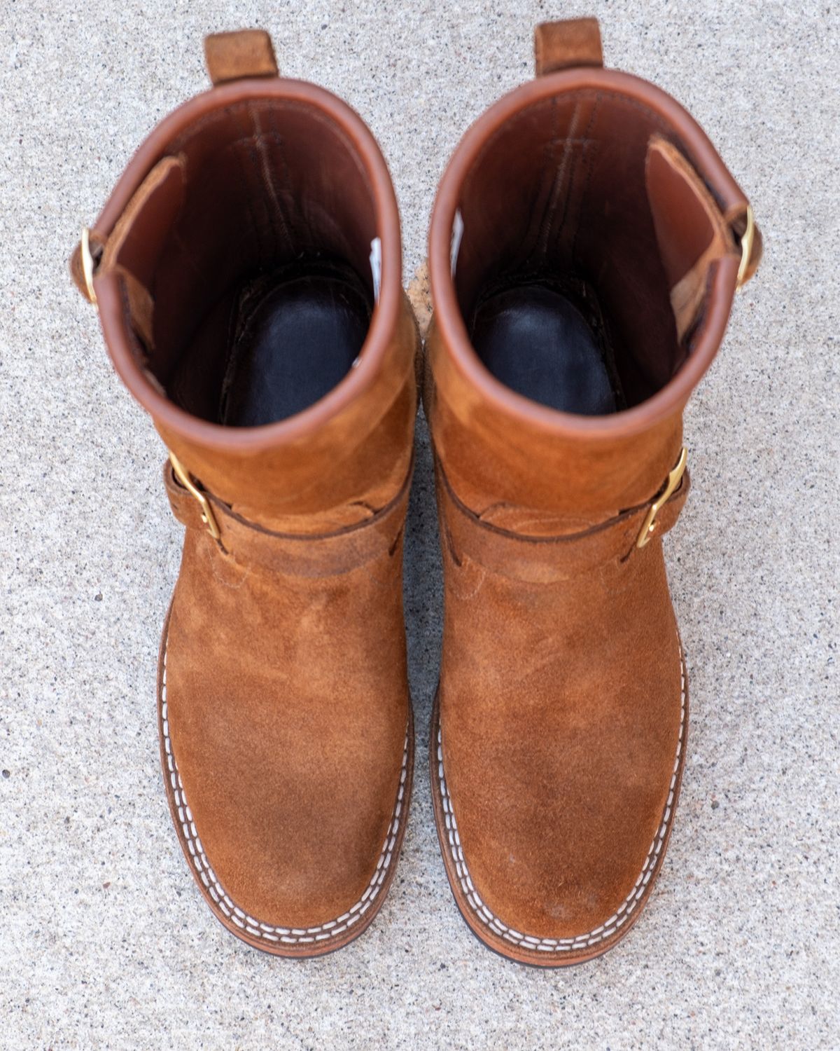 Photo by stitchedsoles on December 6, 2023 of the Nicks Renegade in Seidel 1964 Brown Roughout.