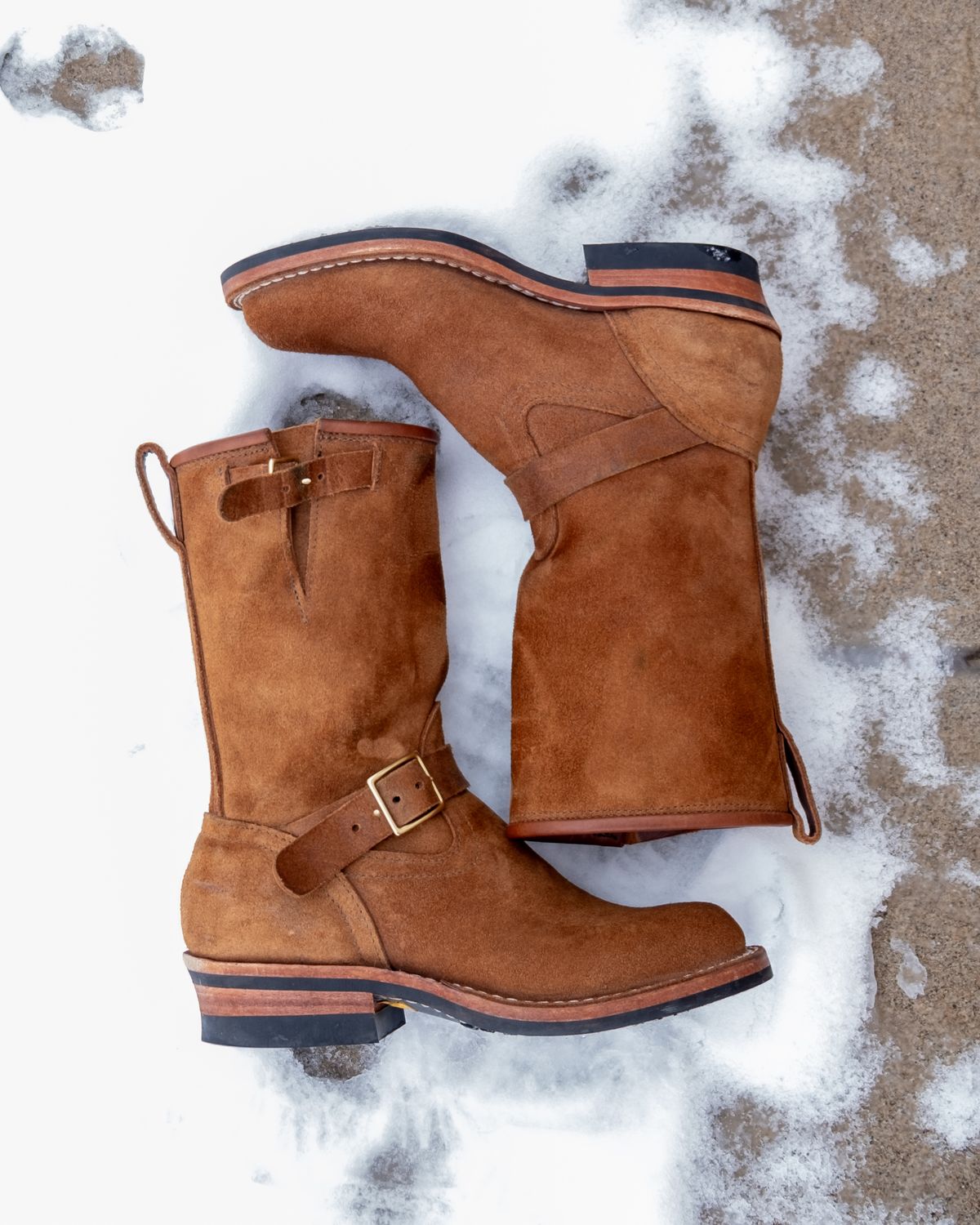 Photo by stitchedsoles on January 6, 2024 of the Nicks Renegade in Seidel 1964 Brown Roughout.