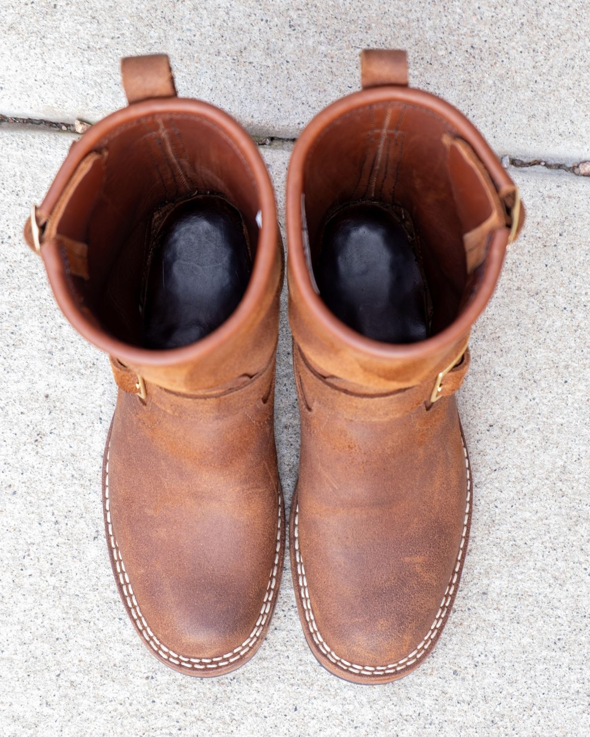 Photo by stitchedsoles on February 5, 2024 of the Nicks Renegade in Seidel 1964 Brown Roughout.
