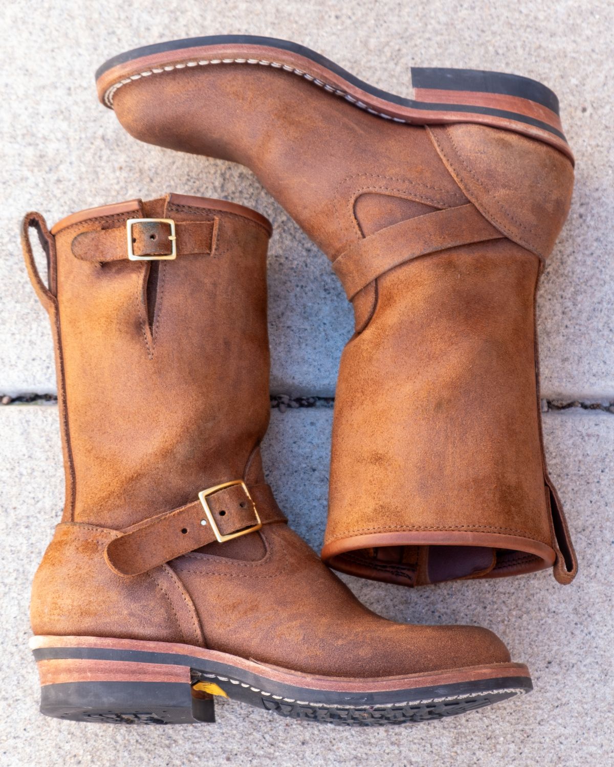 Photo by stitchedsoles on March 5, 2024 of the Nicks Renegade in Seidel 1964 Brown Roughout.