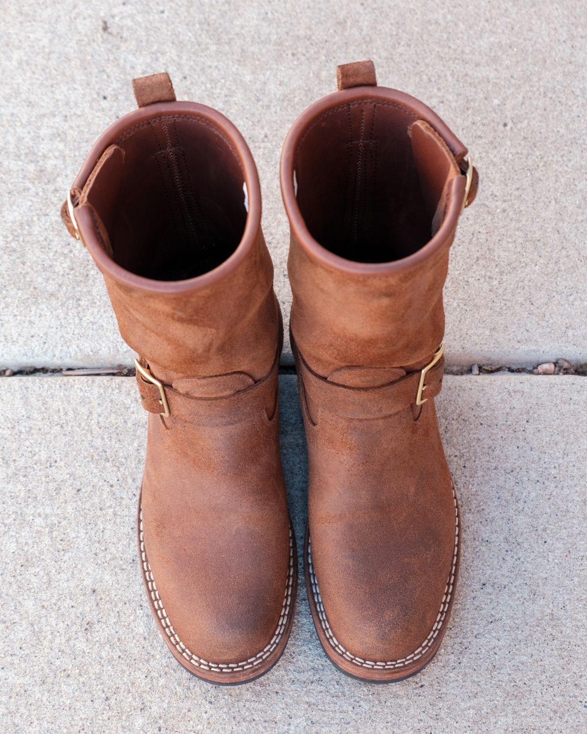 Photo by stitchedsoles on March 5, 2024 of the Nicks Renegade in Seidel 1964 Brown Roughout.