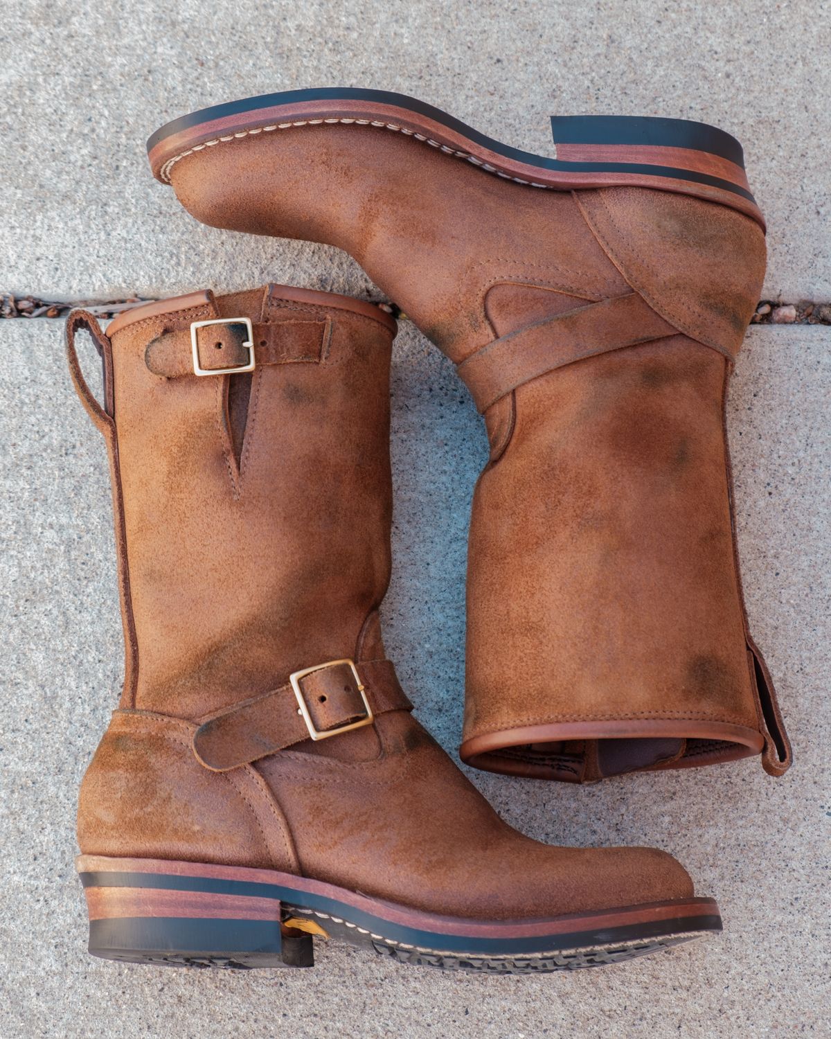 Photo by stitchedsoles on April 3, 2024 of the Nicks Renegade in Seidel 1964 Brown Roughout.