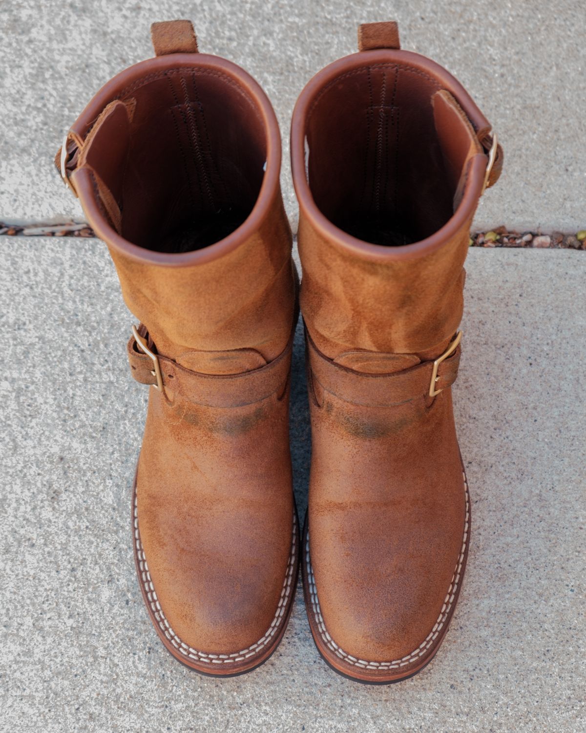 Photo by stitchedsoles on April 3, 2024 of the Nicks Renegade in Seidel 1964 Brown Roughout.