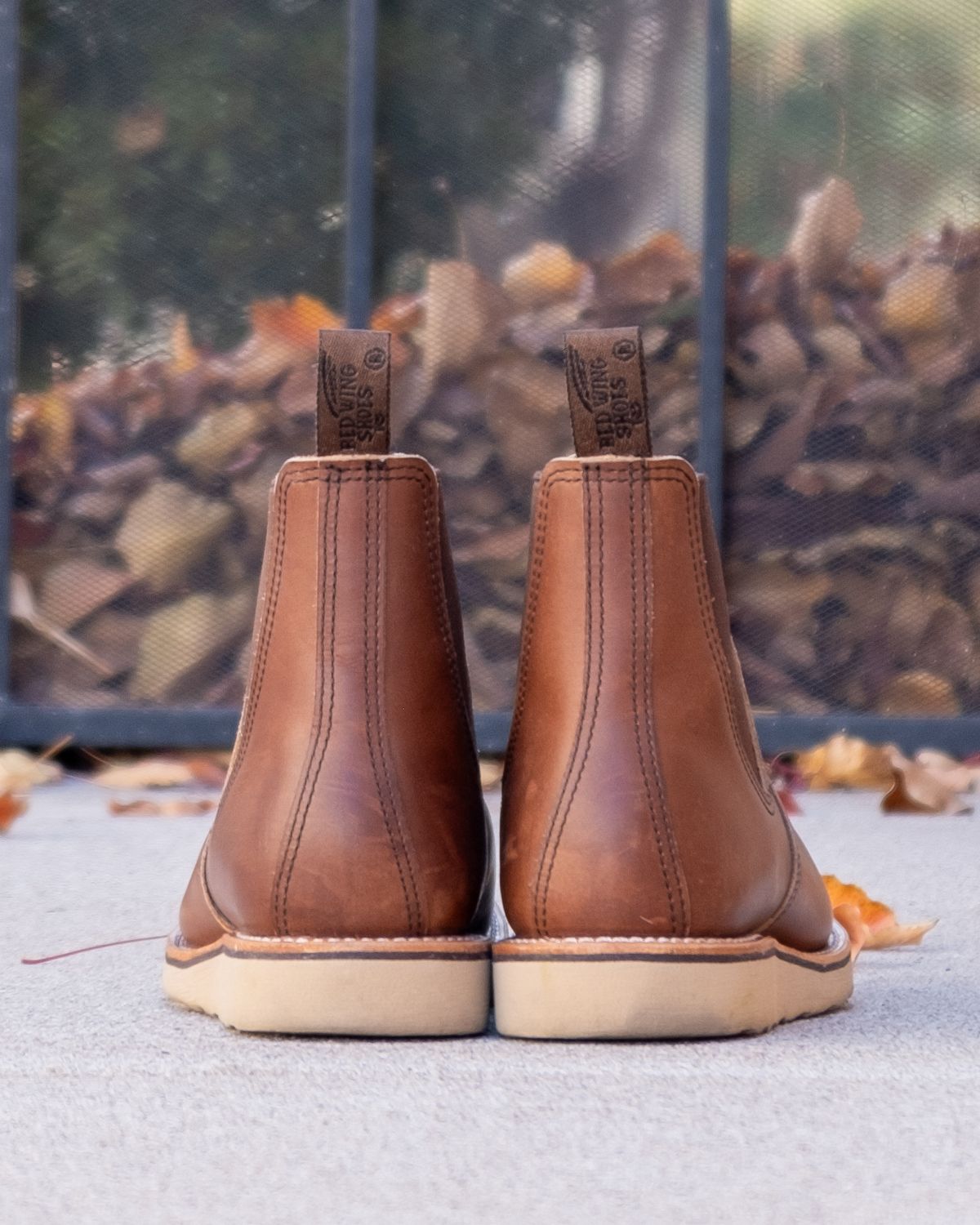 Photo by stitchedsoles on November 5, 2023 of the Red Wing Classic Chelsea in S.B. Foot Amber Harness.