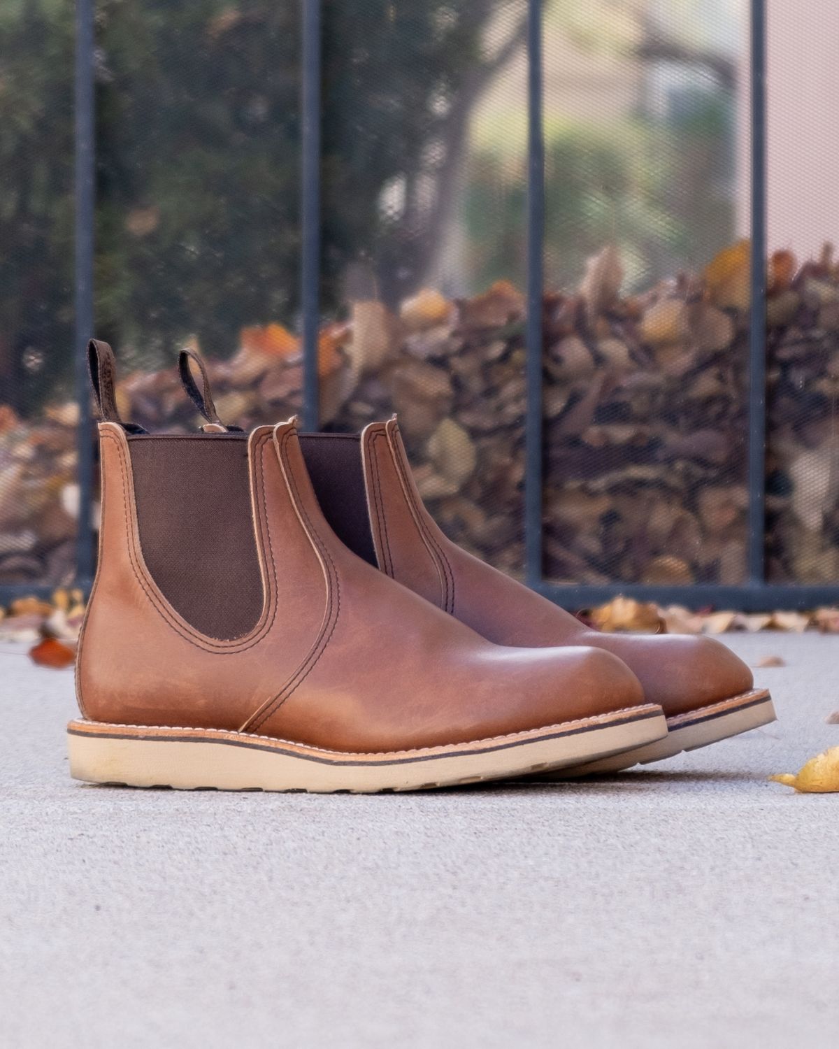 Photo by stitchedsoles on November 5, 2023 of the Red Wing Classic Chelsea in S.B. Foot Amber Harness.