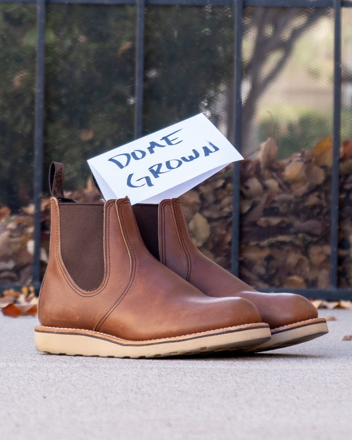 Photo by stitchedsoles on November 5, 2023 of the Red Wing Classic Chelsea in S.B. Foot Amber Harness.