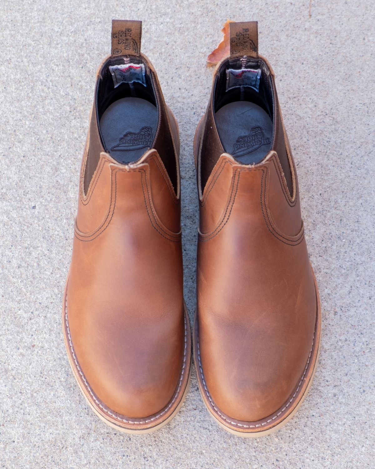 Photo by stitchedsoles on November 5, 2023 of the Red Wing Classic Chelsea in S.B. Foot Amber Harness.