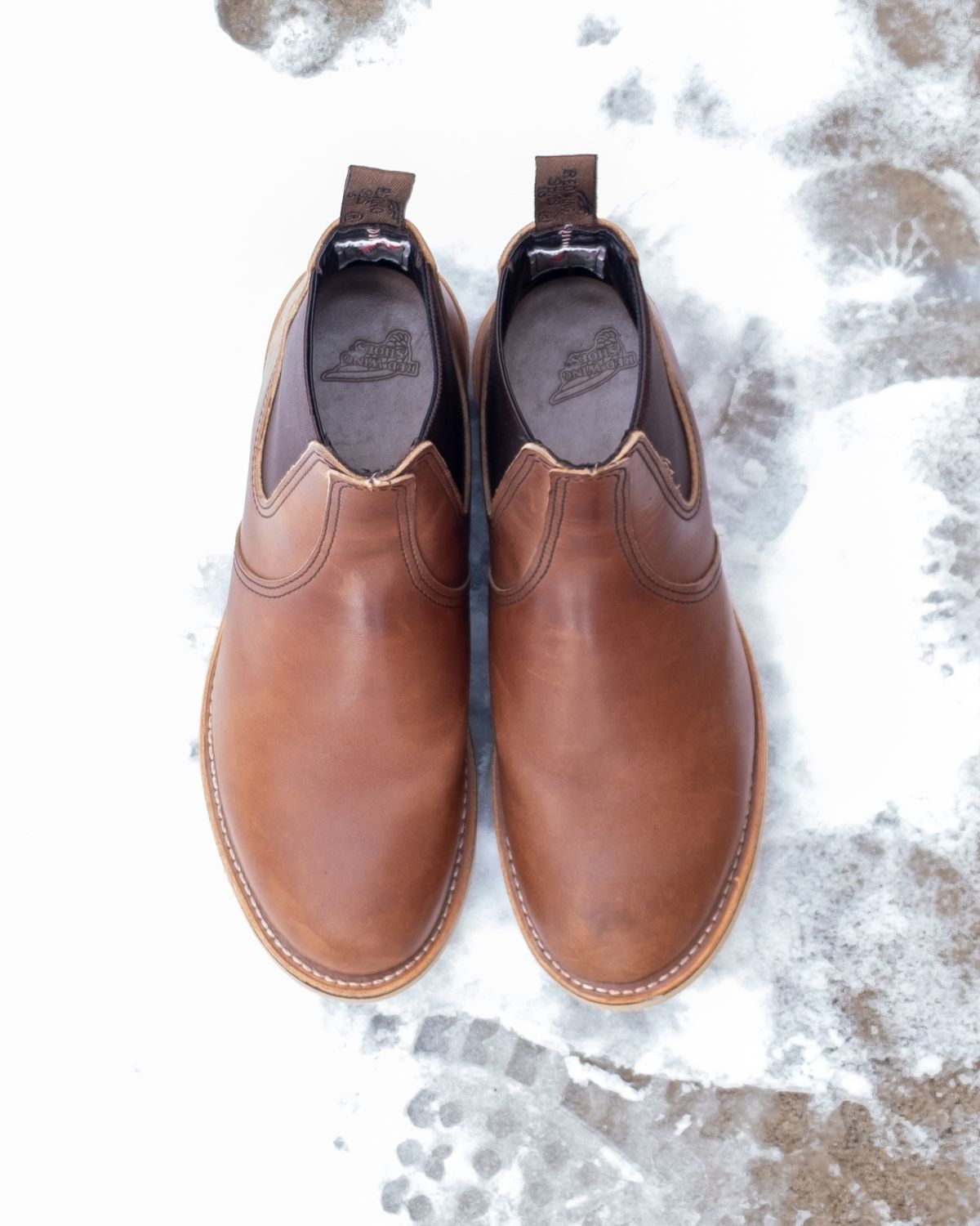 Photo by stitchedsoles on January 6, 2024 of the Red Wing Classic Chelsea in S.B. Foot Amber Harness.