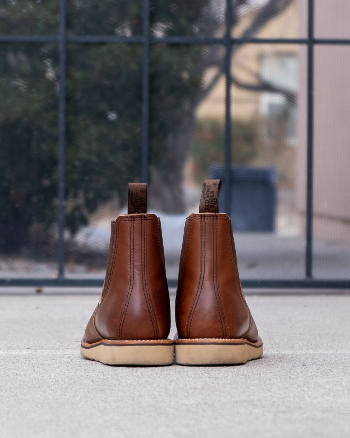 Photo by stitchedsoles on February 5, 2024 of the Red Wing Classic Chelsea in S.B. Foot Amber Harness.