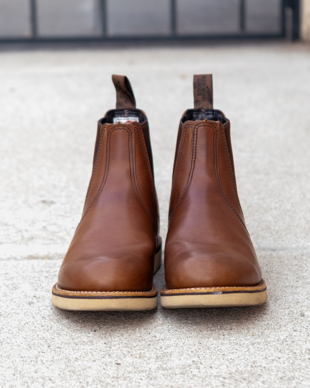Photo by stitchedsoles on February 5, 2024 of the Red Wing Classic Chelsea in S.B. Foot Amber Harness.