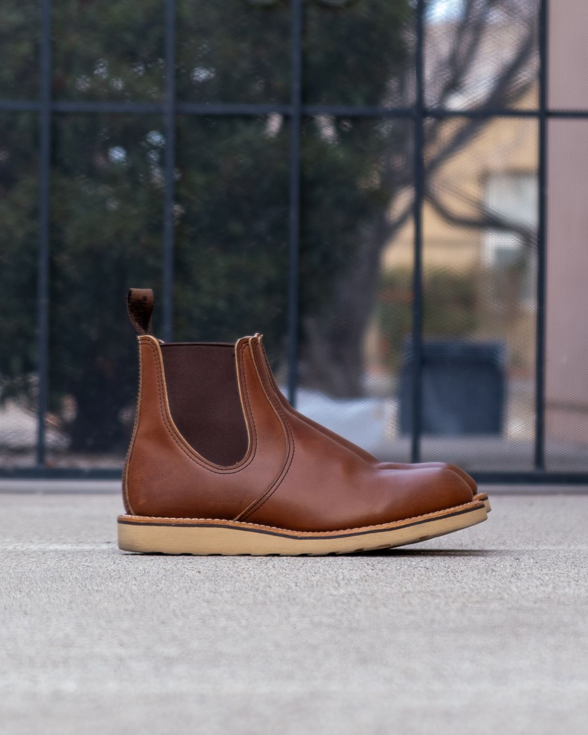 Photo by stitchedsoles on February 5, 2024 of the Red Wing Classic Chelsea in S.B. Foot Amber Harness.