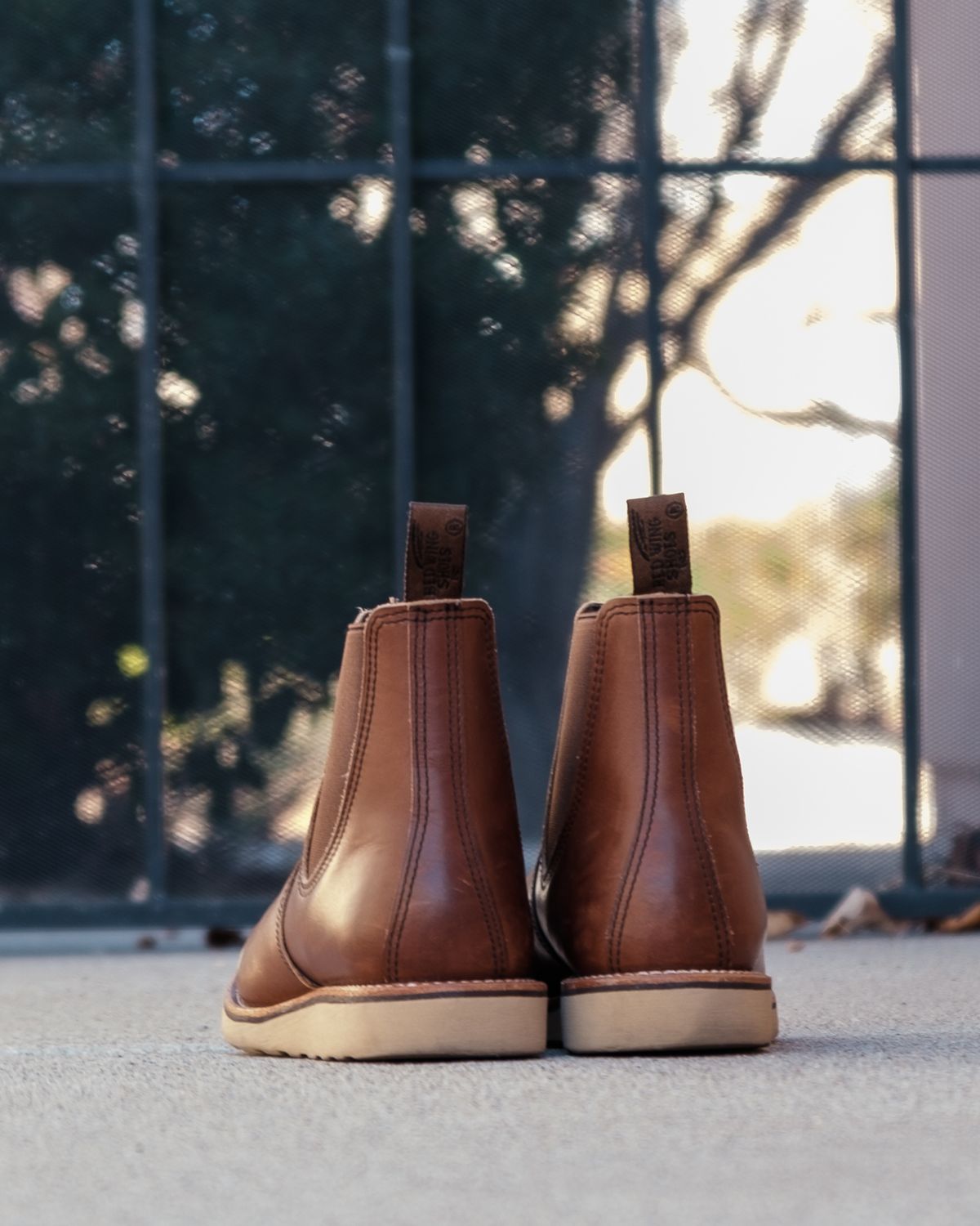 Photo by stitchedsoles on March 5, 2024 of the Red Wing Classic Chelsea in S.B. Foot Amber Harness.