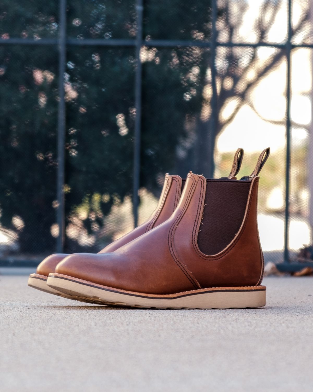 Photo by stitchedsoles on March 5, 2024 of the Red Wing Classic Chelsea in S.B. Foot Amber Harness.