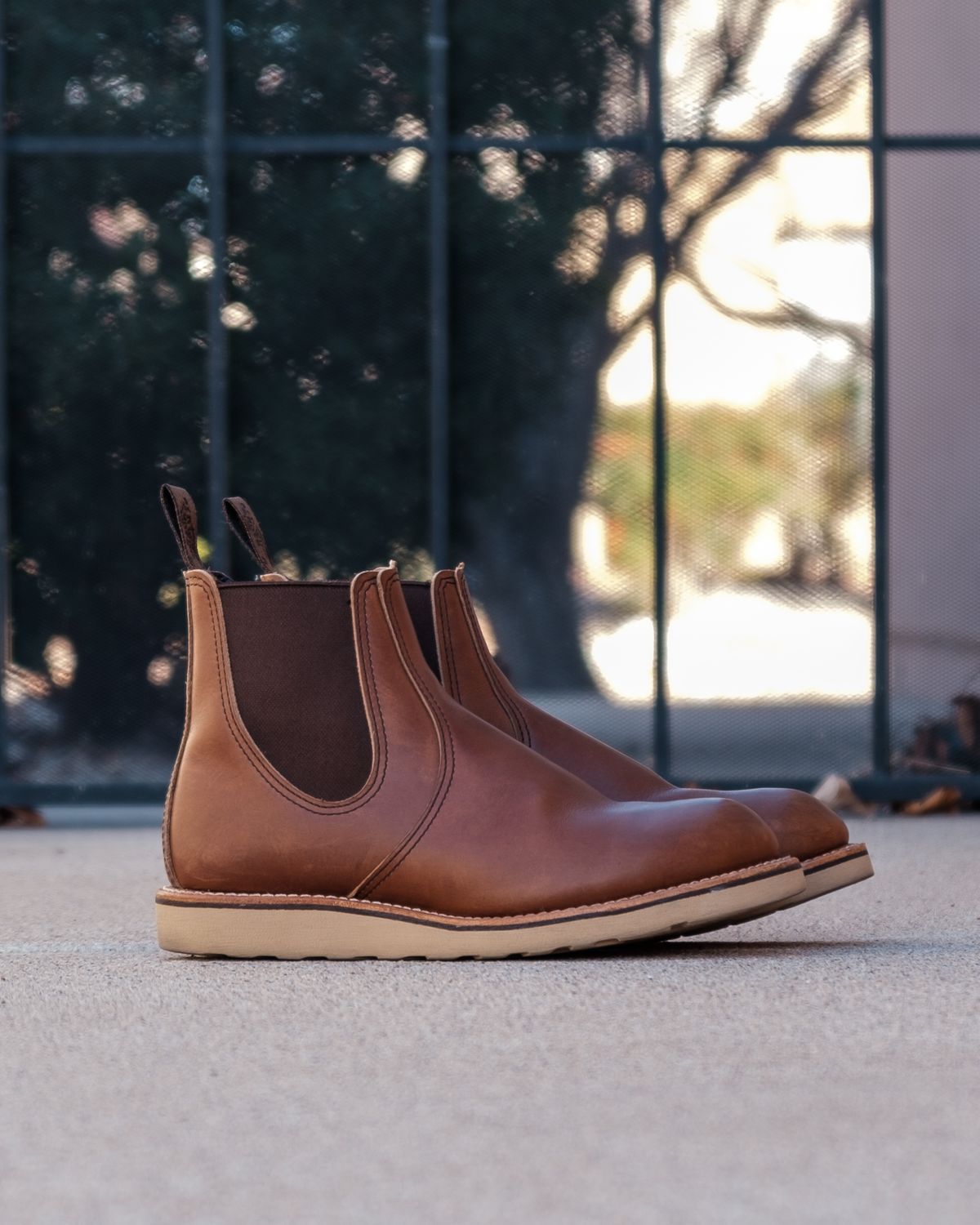 Photo by stitchedsoles on March 5, 2024 of the Red Wing Classic Chelsea in S.B. Foot Amber Harness.