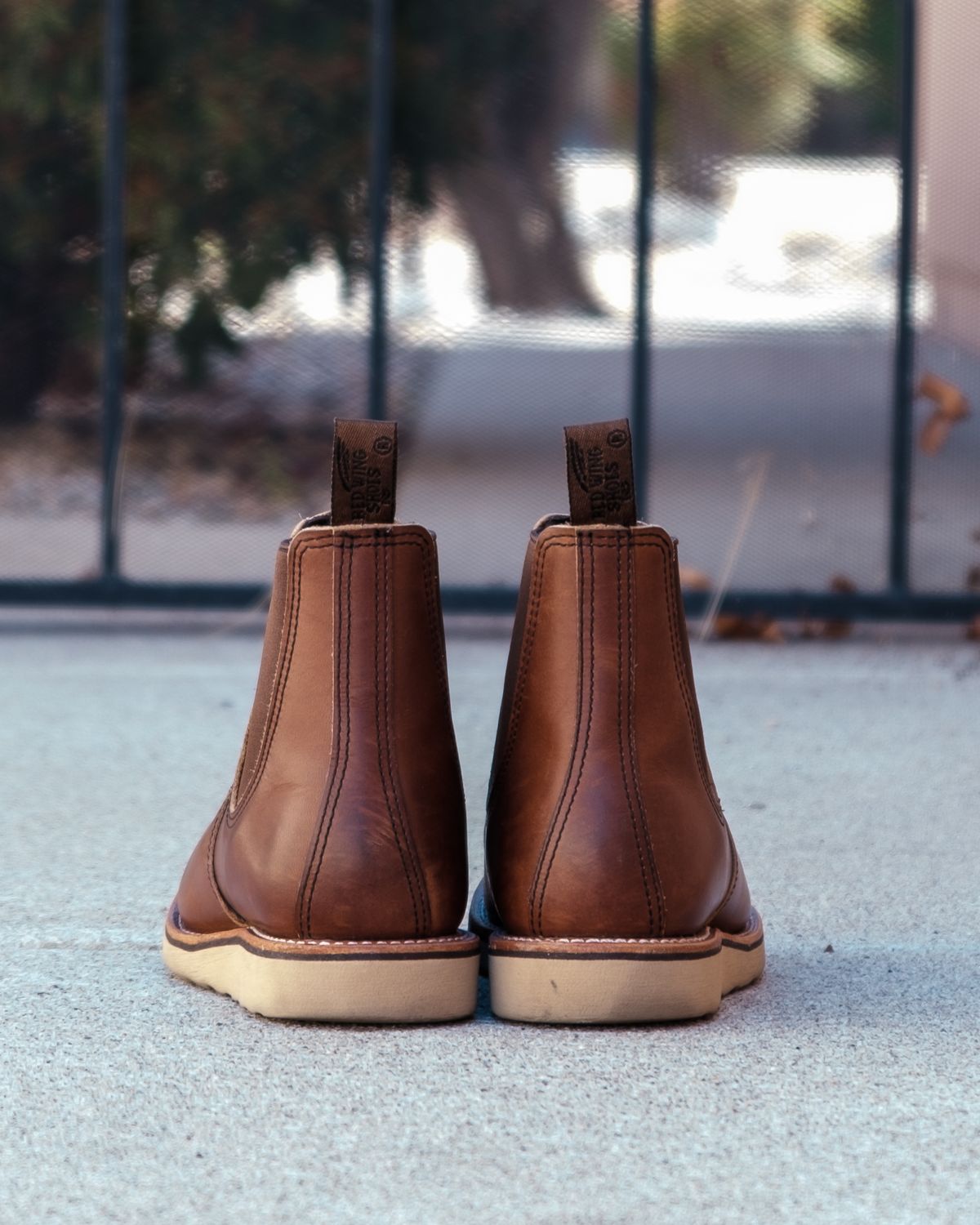 Photo by stitchedsoles on April 3, 2024 of the Red Wing Classic Chelsea in S.B. Foot Amber Harness.