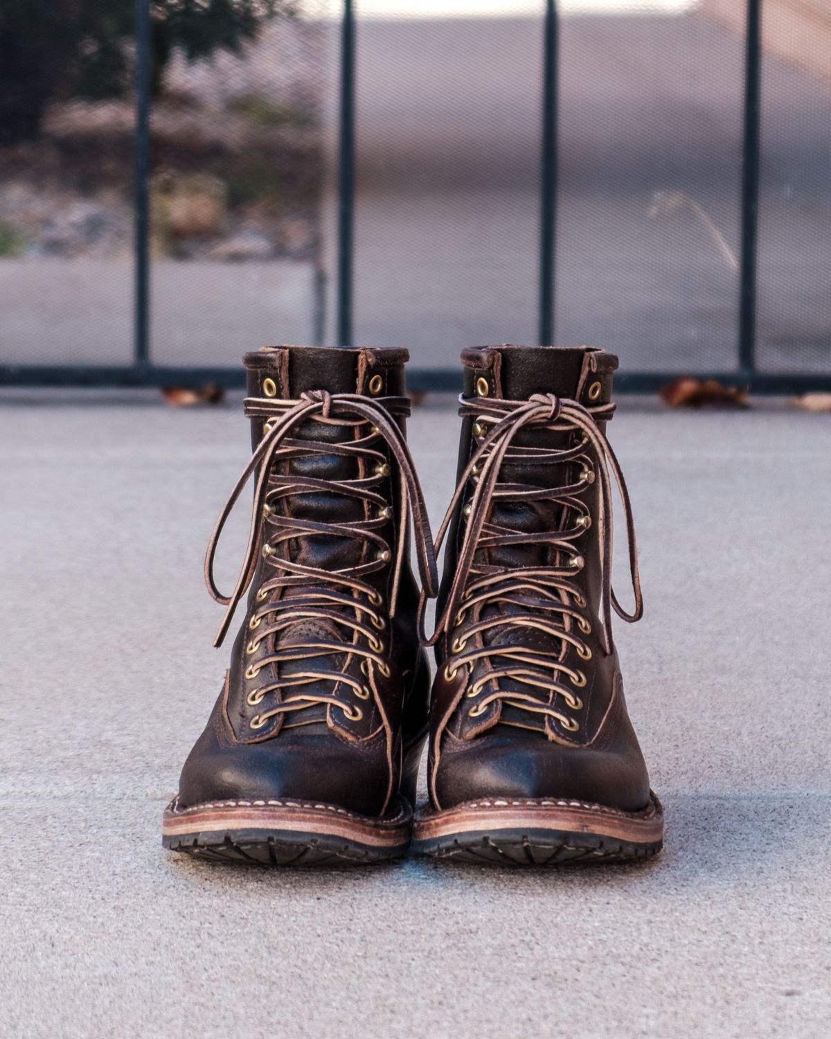 Photo by stitchedsoles on January 5, 2025 of the White's Custom Model in Horween Dark Brown Waxed Flesh.