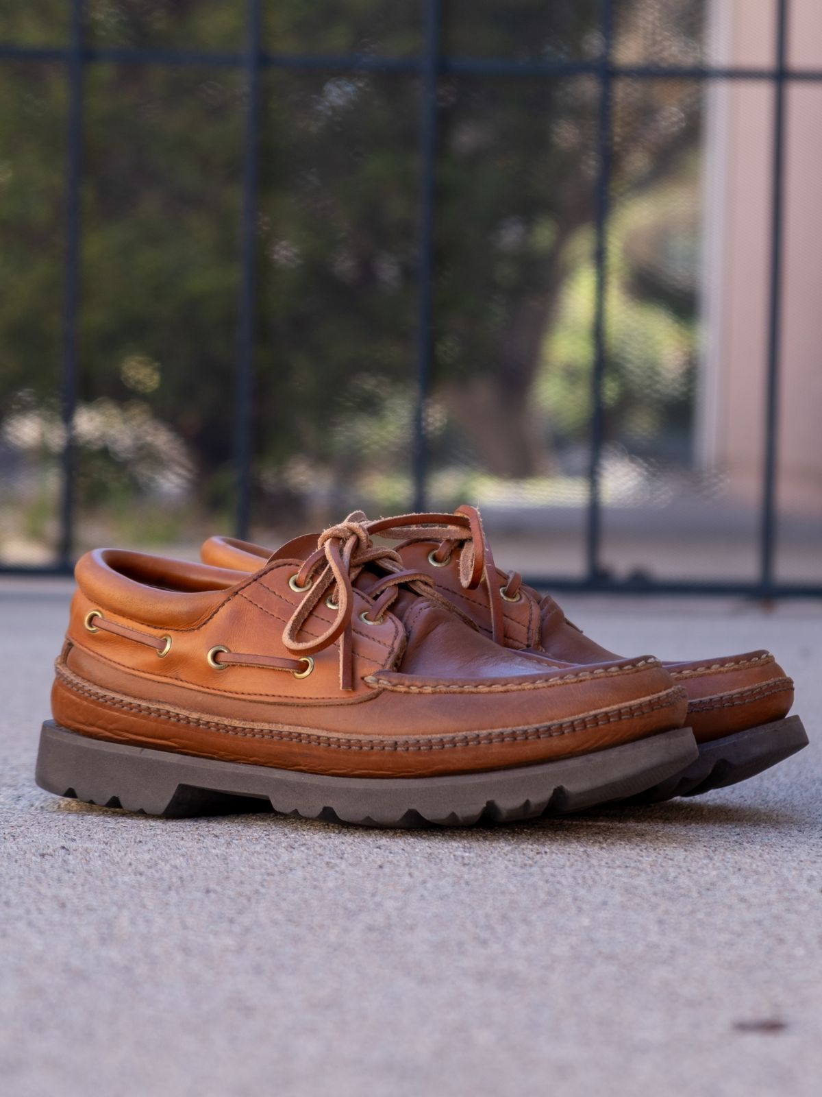 Photo by stitchedsoles on October 1, 2025 of the Russell Moccasin Co. Unknown Model in French Veal.