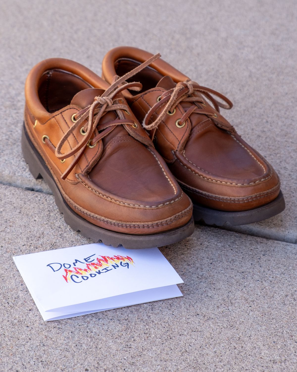 Photo by stitchedsoles on November 5, 2025 of the Russell Moccasin Co. Unknown Model in French Veal.