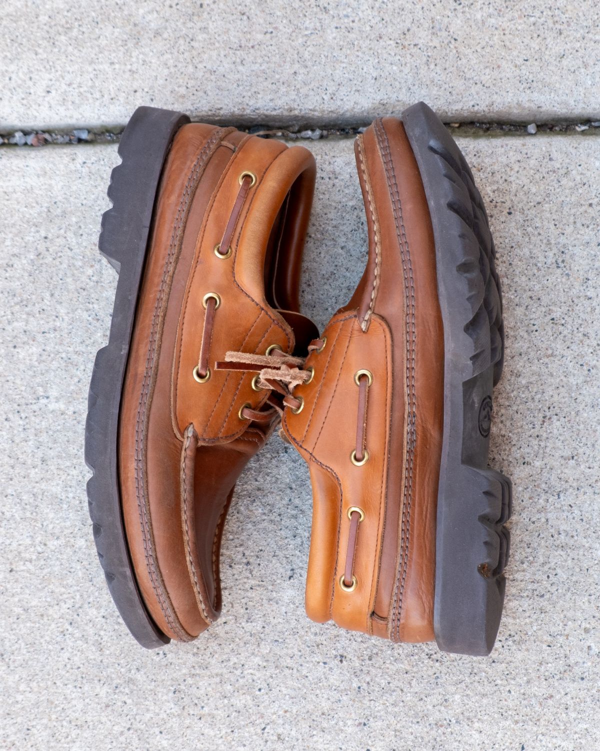 Photo by stitchedsoles on December 5, 2025 of the Russell Moccasin Co. Unknown Model in French Veal.