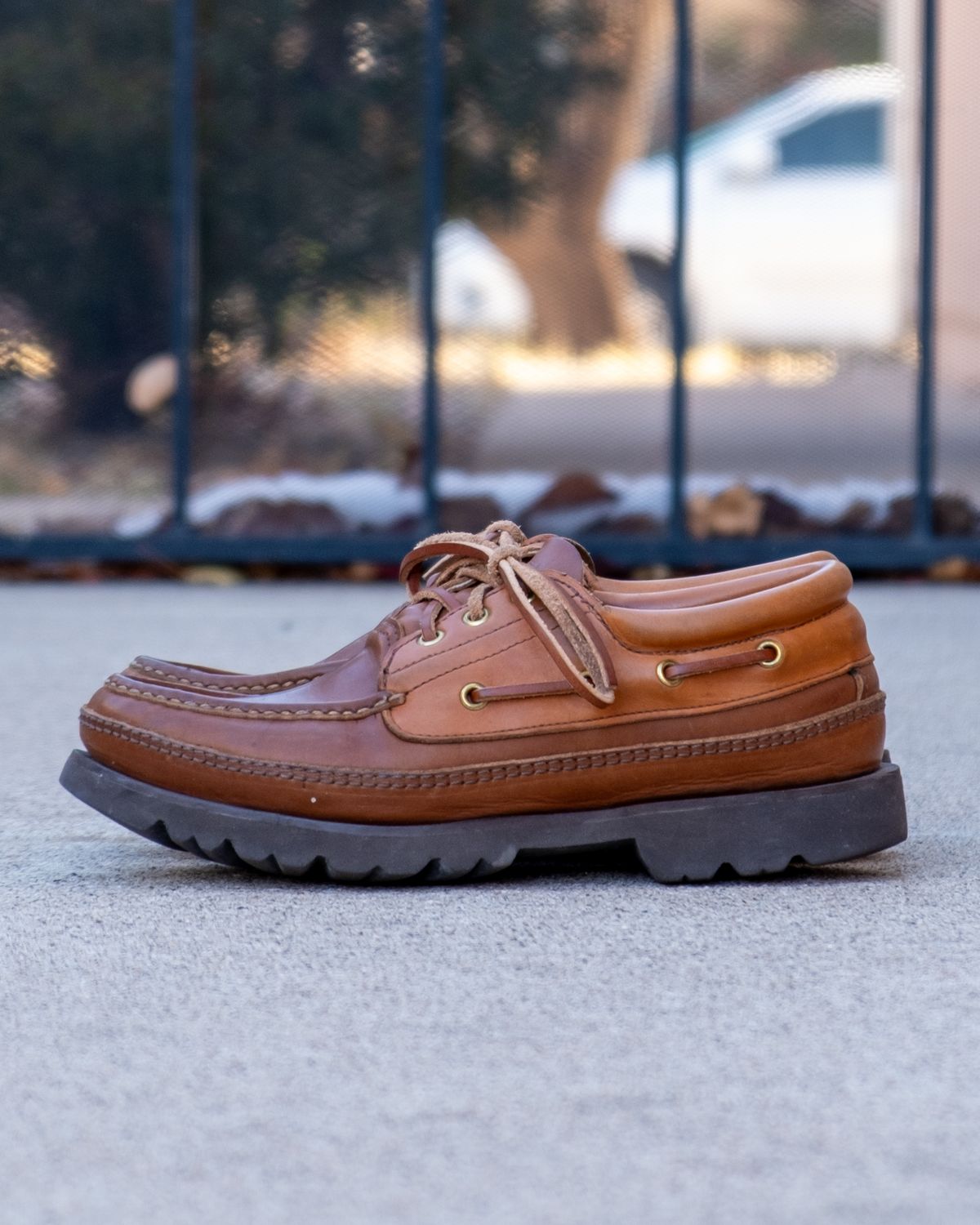 Photo by stitchedsoles on December 5, 2025 of the Russell Moccasin Co. Unknown Model in French Veal.
