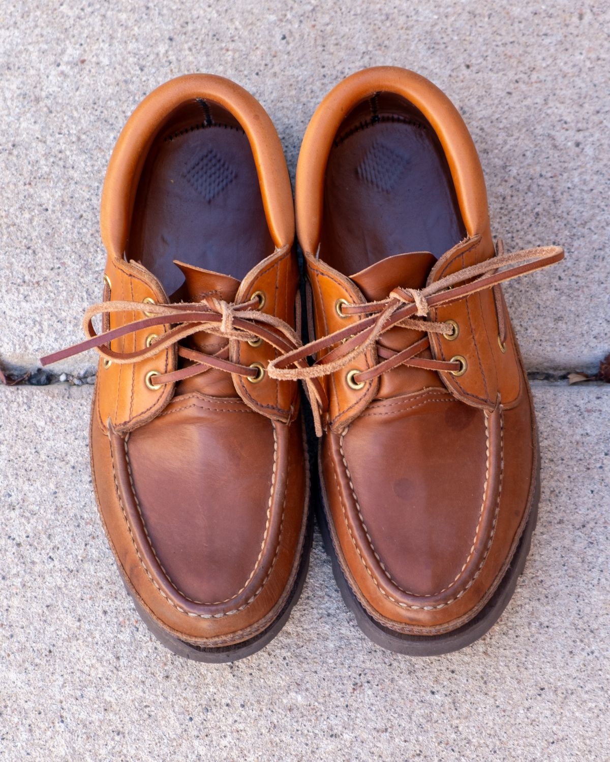 Photo by stitchedsoles on January 5, 2026 of the Russell Moccasin Co. Unknown Model in French Veal.