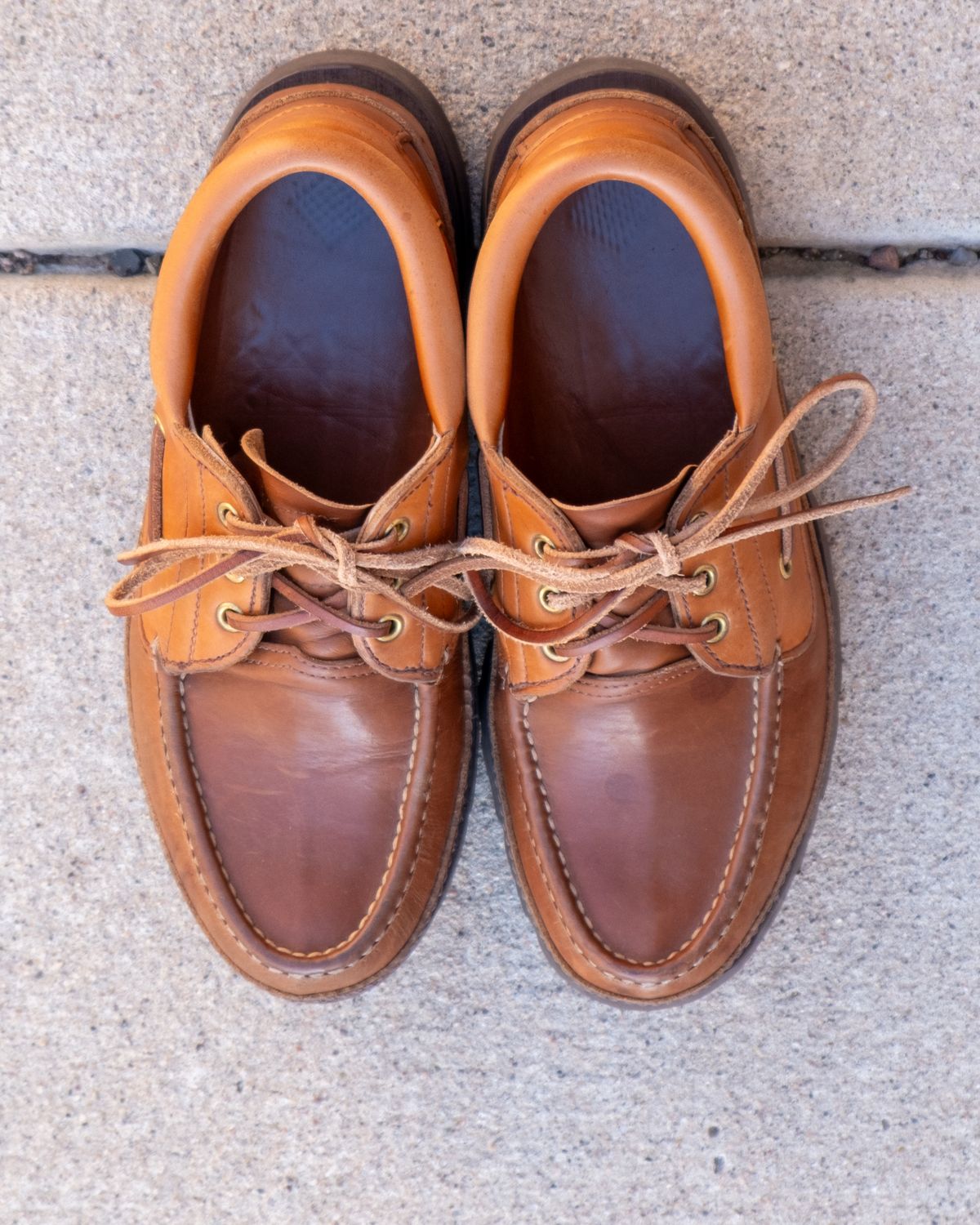 Photo by stitchedsoles on March 6, 2026 of the Russell Moccasin Co. Unknown Model in French Veal.