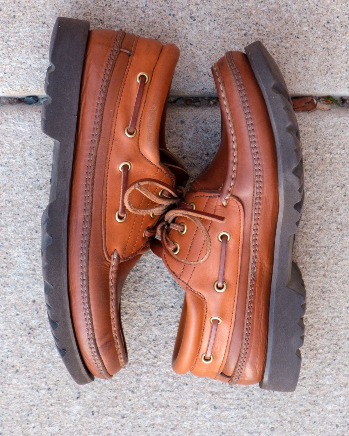 Photo by stitchedsoles on April 6, 2026 of the Russell Moccasin Co. Unknown Model in French Veal.