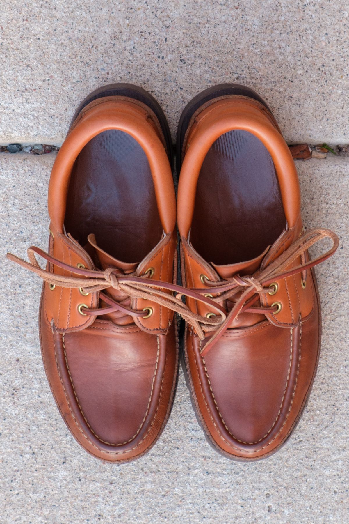 Photo by stitchedsoles on April 6, 2026 of the Russell Moccasin Co. Unknown Model in French Veal.