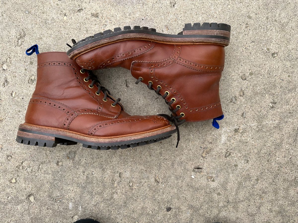 Photo by lockloam on April 6, 2023 of the Tricker's Stow Country Boot in Unlisted Leather.