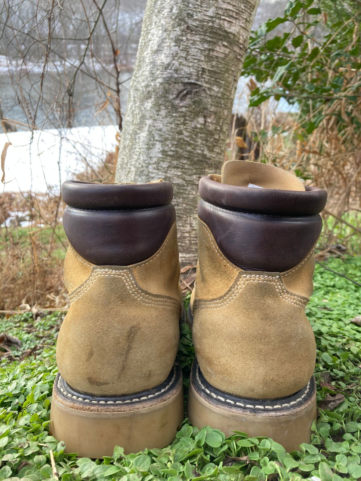 Photo by Chhh1984 on December 4, 2025 of the White's X Filson Shop Boot in Seidel Natural Suede.