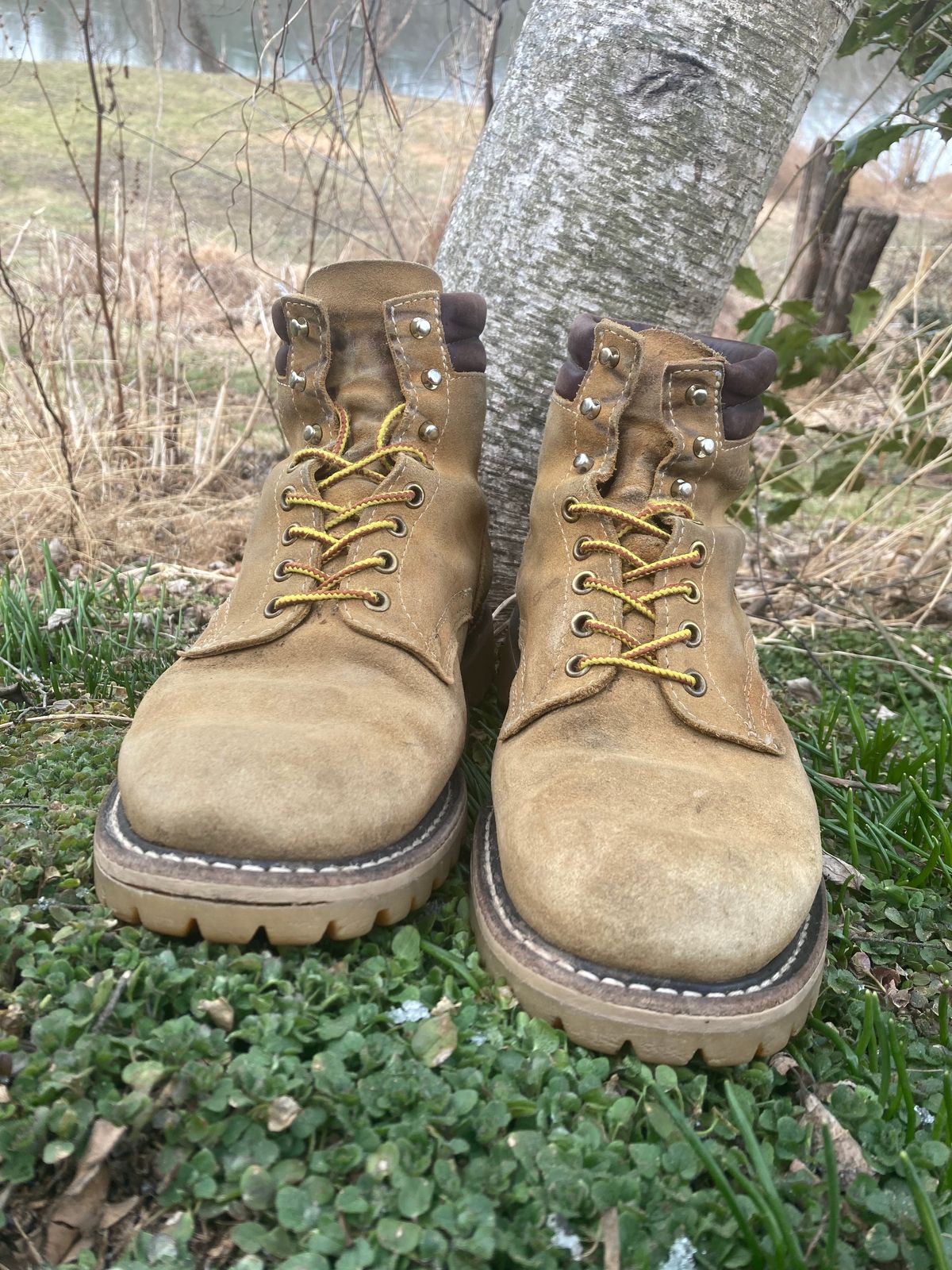 Photo by Chhh1984 on March 2, 2026 of the White's X Filson Shop Boot in Seidel Natural Suede.
