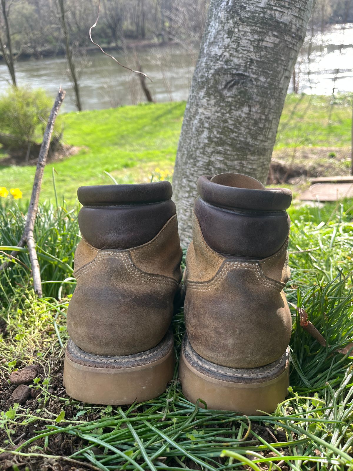 Photo by Chhh1984 on April 5, 2026 of the White's X Filson Shop Boot in Seidel Natural Suede.