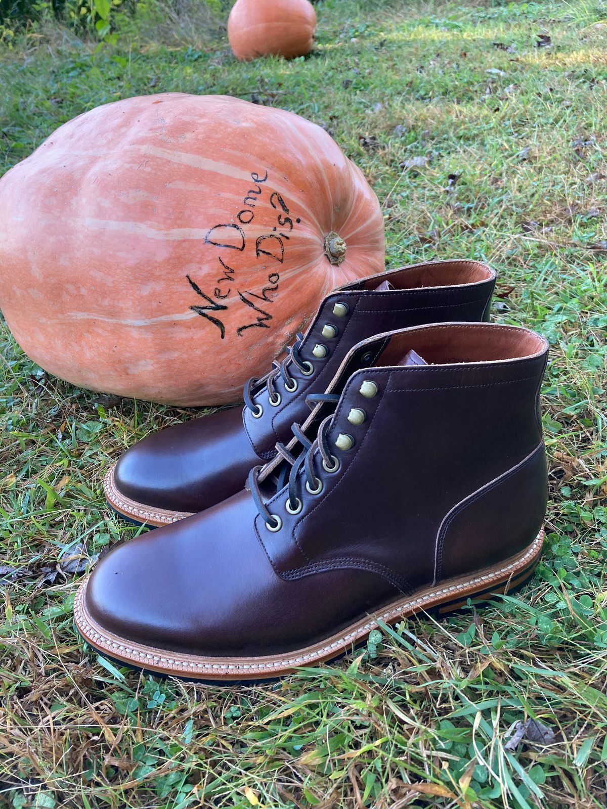 Photo by Chhh1984 on October 1, 2025 of the Grant Stone Diesel Boot in Horween Crimson Chromexcel.
