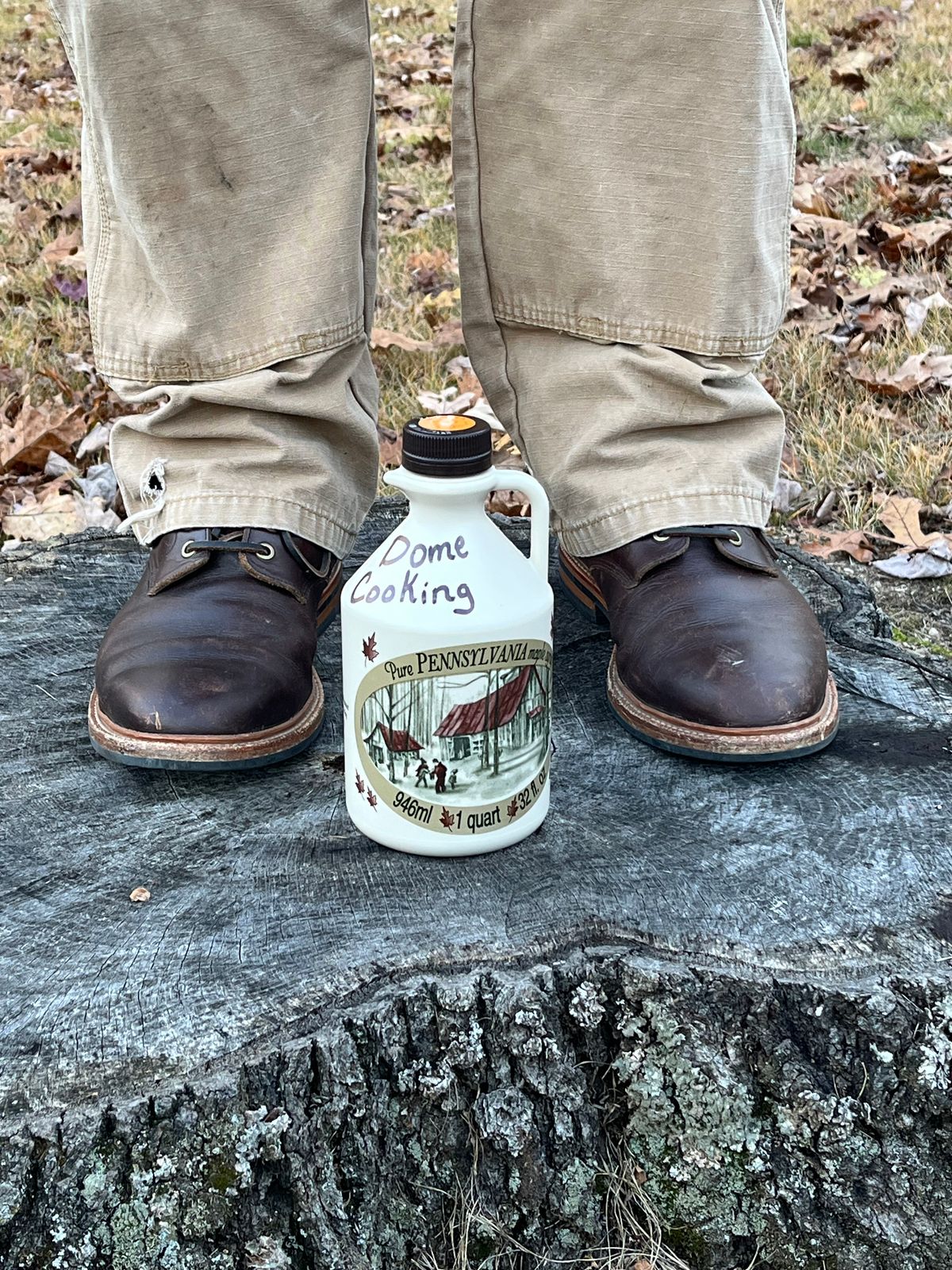 Photo by Chhh1984 on November 3, 2025 of the Grant Stone Diesel Boot in Horween Crimson Chromexcel.