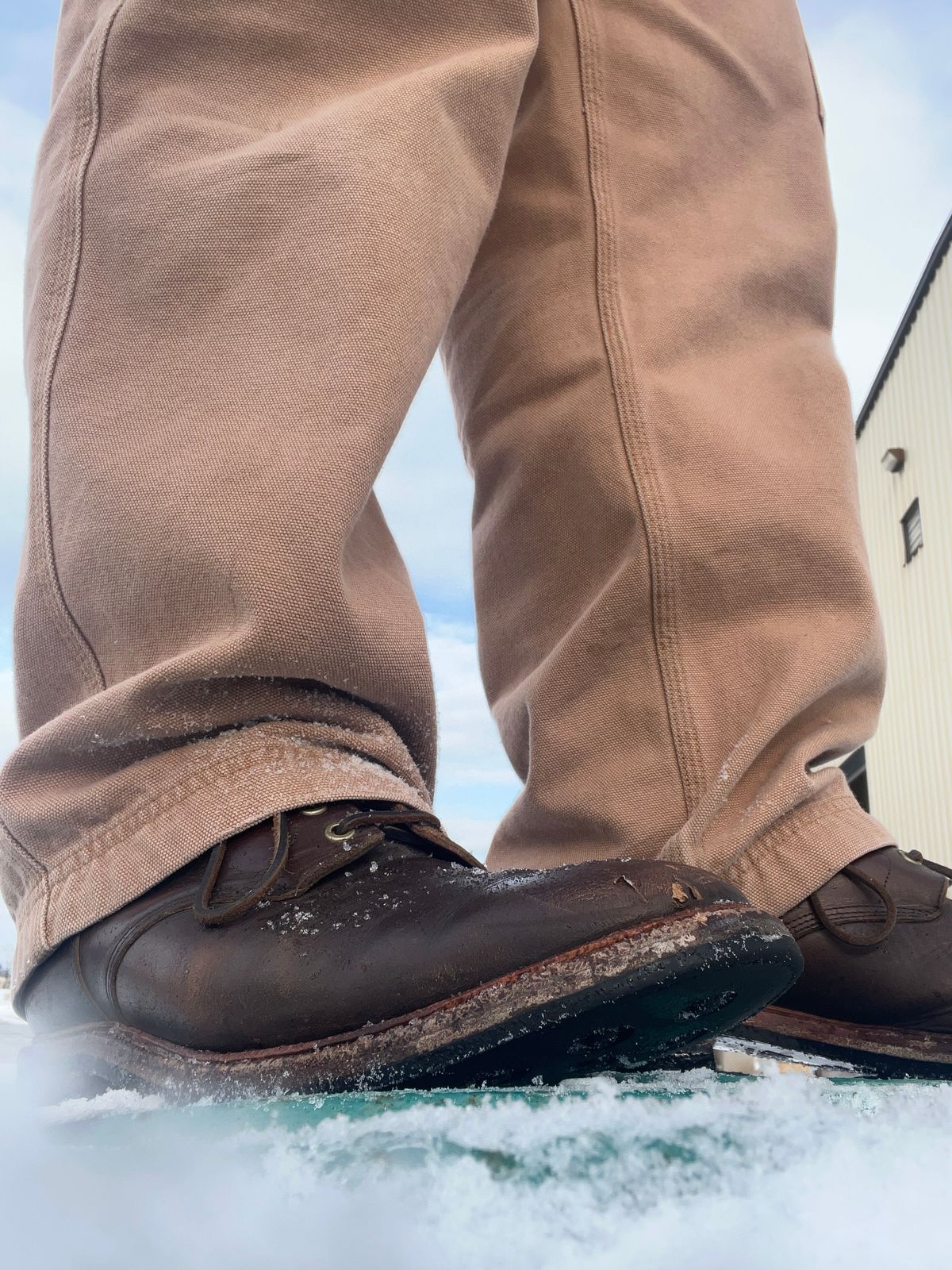 Photo by Chhh1984 on February 3, 2026 of the Grant Stone Diesel Boot in Horween Crimson Chromexcel.