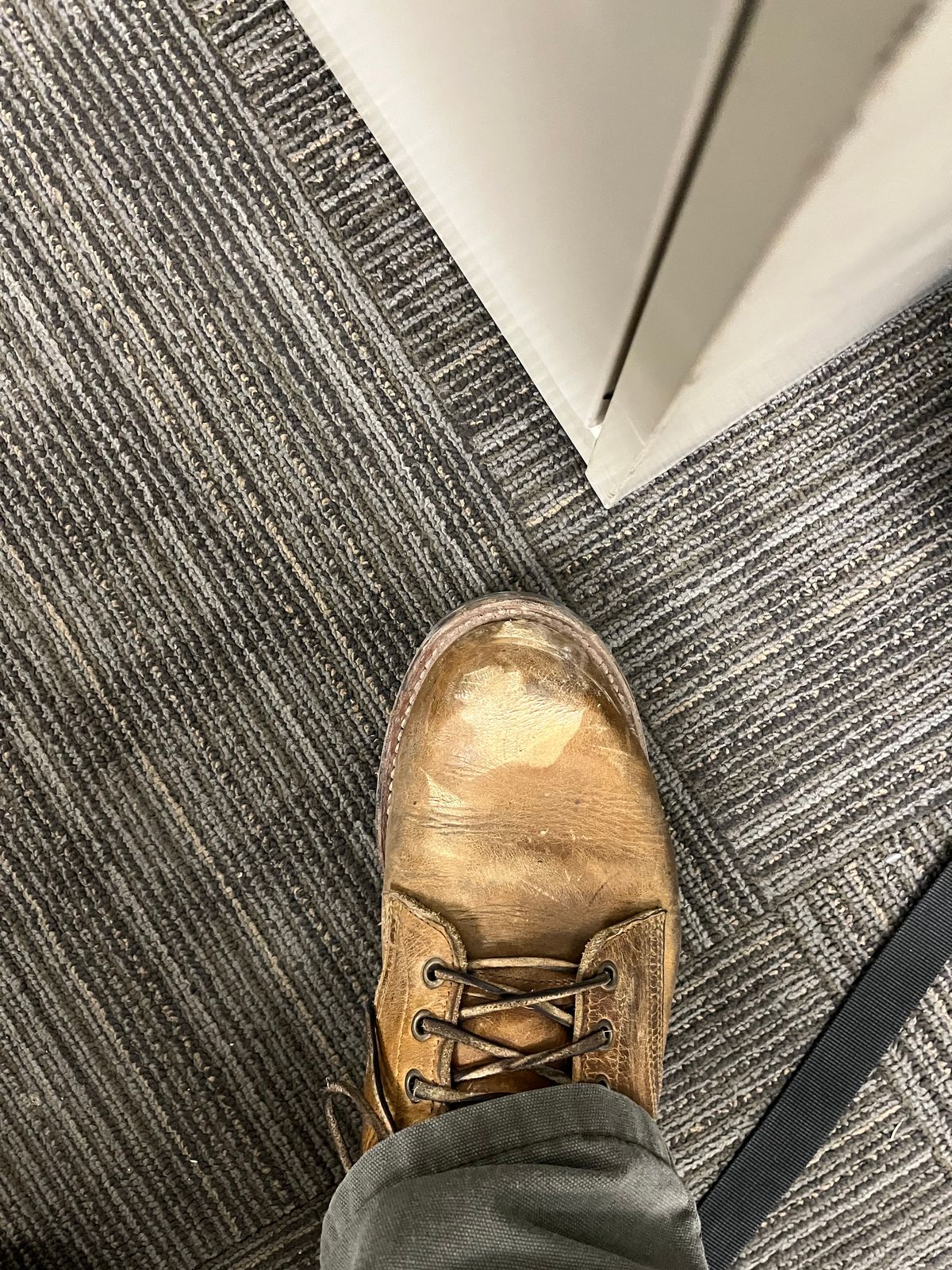 Photo by chhh1984 on December 20, 2024 of the Truman Plain Toe Boot in Horween Natural Cypress.