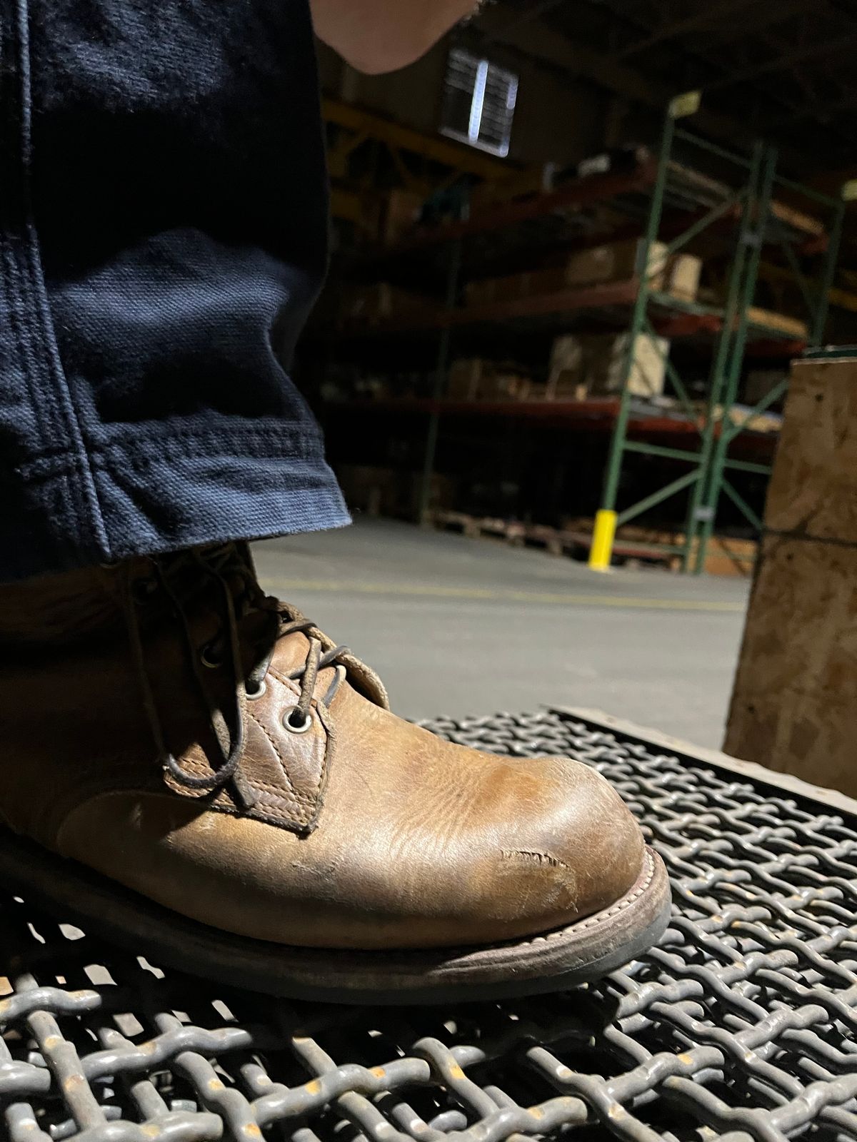 Photo by chhh1984 on February 14, 2025 of the Truman Plain Toe Boot in Horween Natural Cypress.