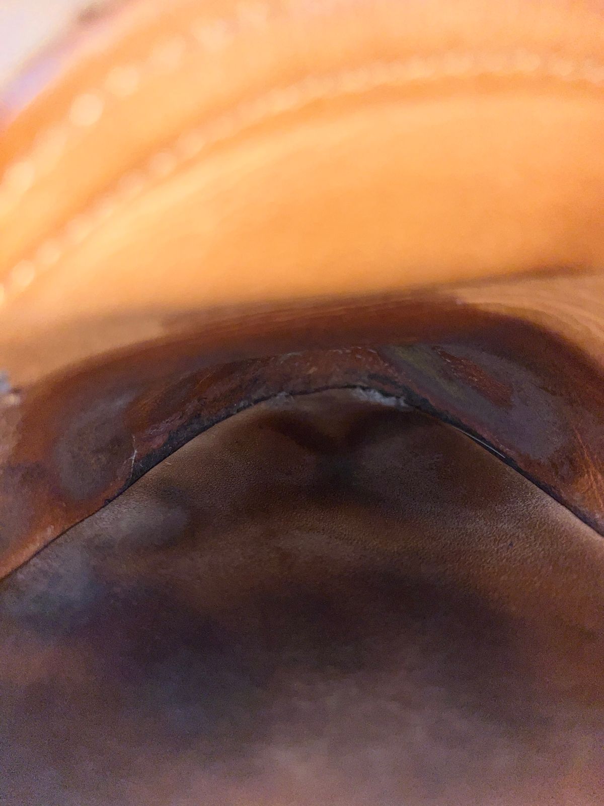 Photo by chhh1984 on April 4, 2025 of the Truman Plain Toe Boot in Horween Natural Cypress.