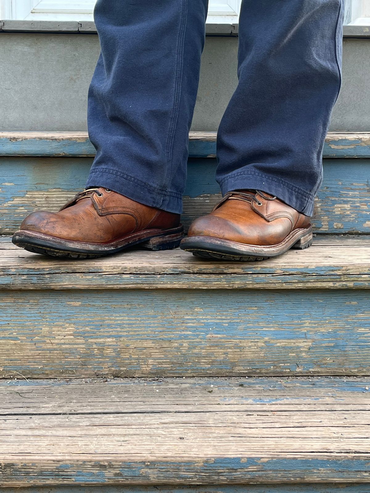 Photo by chhh1984 on June 11, 2025 of the Truman Plain Toe Boot in Horween Natural Cypress.