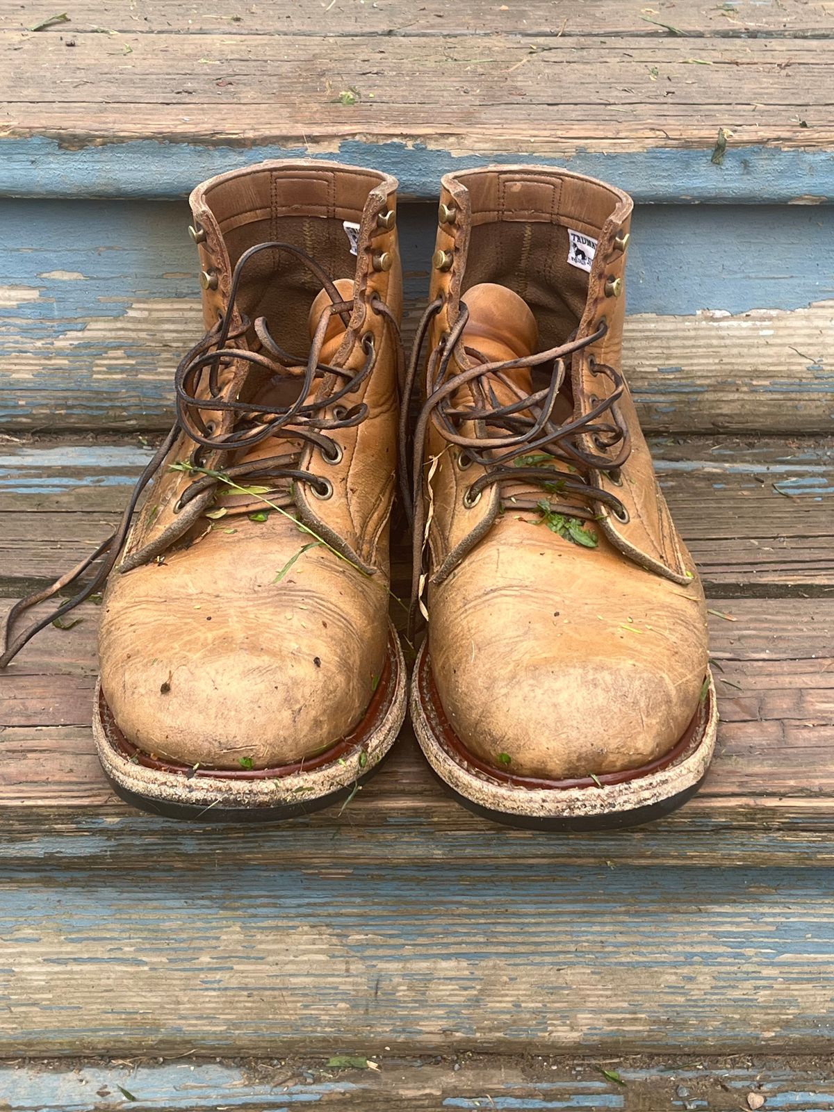 Photo by chhh1984 on August 20, 2025 of the Truman Plain Toe Boot in Horween Natural Cypress.