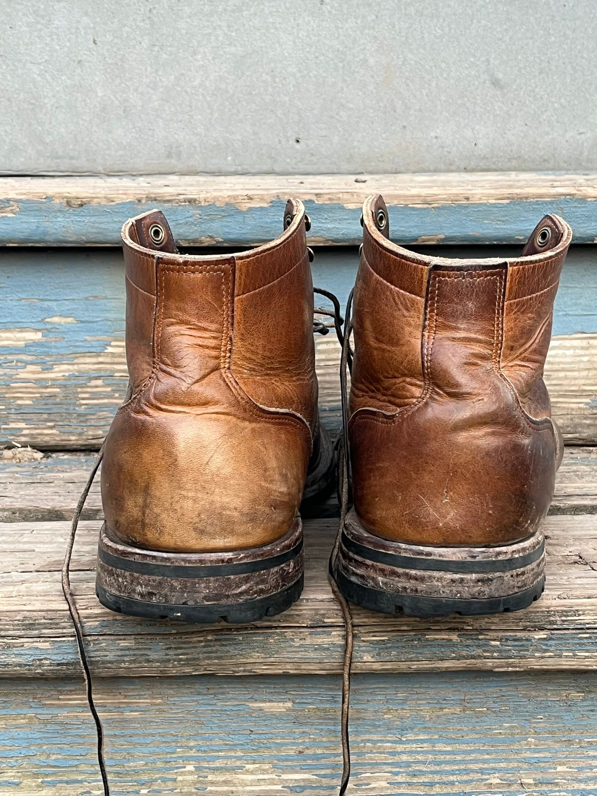 Photo by Chhh1984 on July 1, 2026 of the Truman Plain Toe Boot in Horween Natural Cypress.