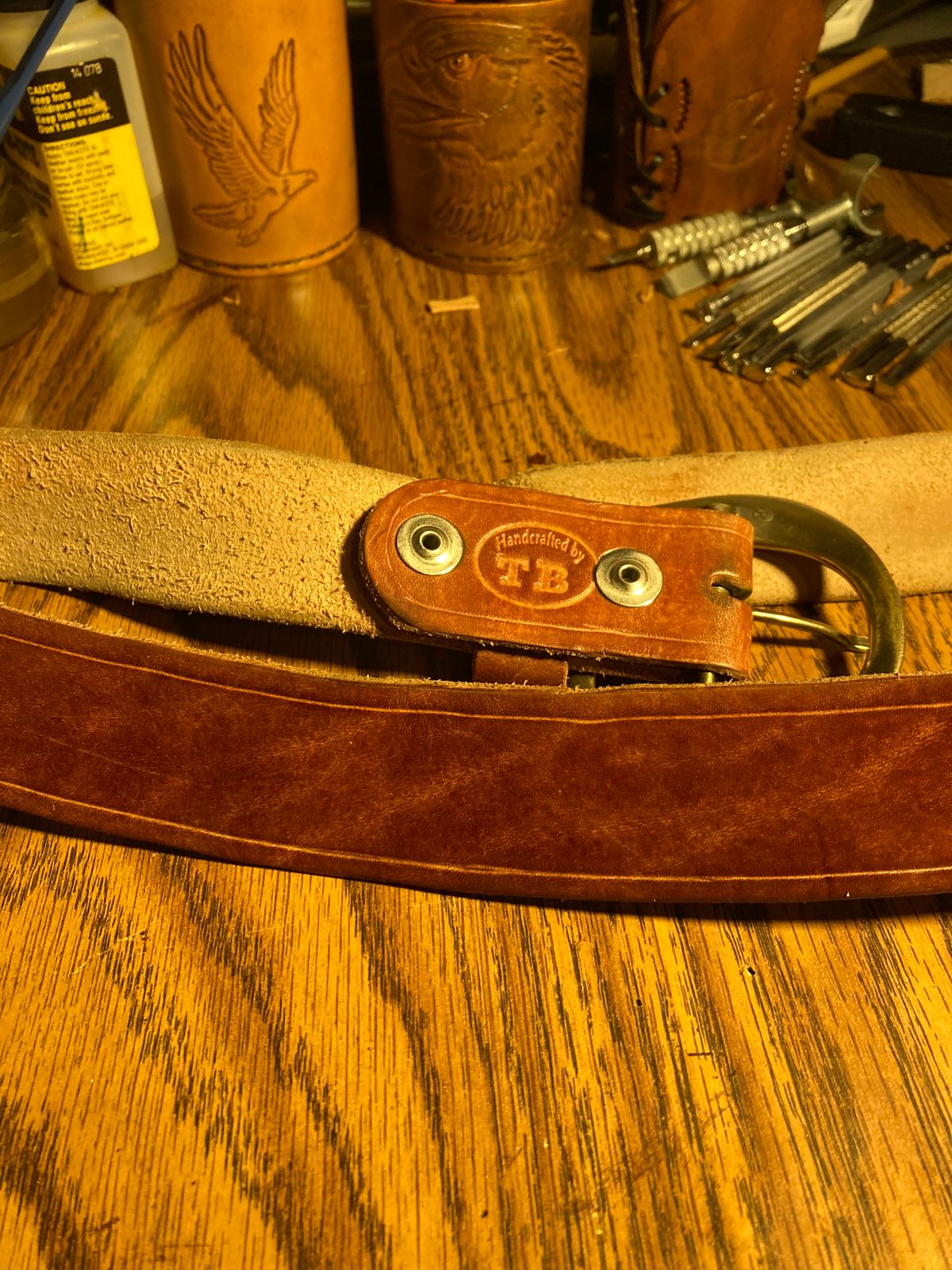 Photo by Chhh1984 on March 5, 2026 of the Self-Made T B Special in Veg Tan Double Shoulder.