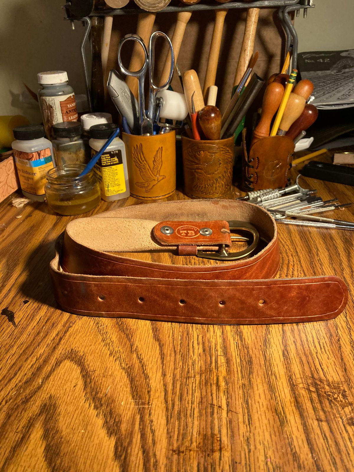 Photo by Chhh1984 on March 5, 2026 of the Self-Made T B Special in Veg Tan Double Shoulder.